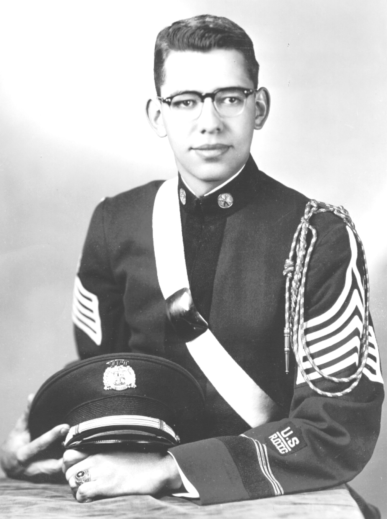 Bill Gabriel VPI cadet uniform, 1955