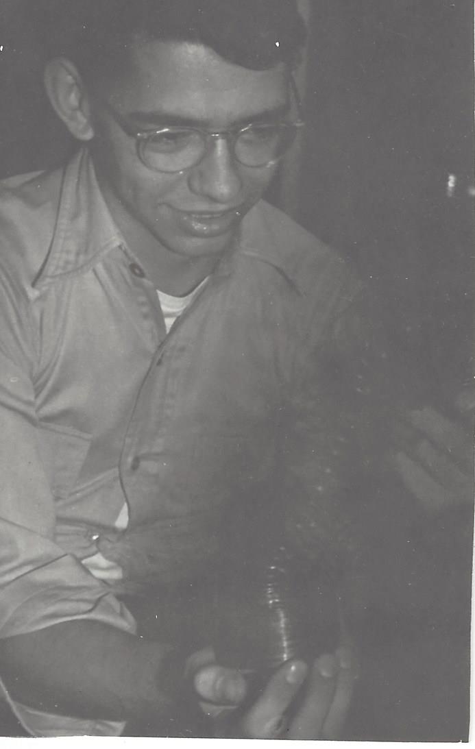 Young Bill with wildlife specimen