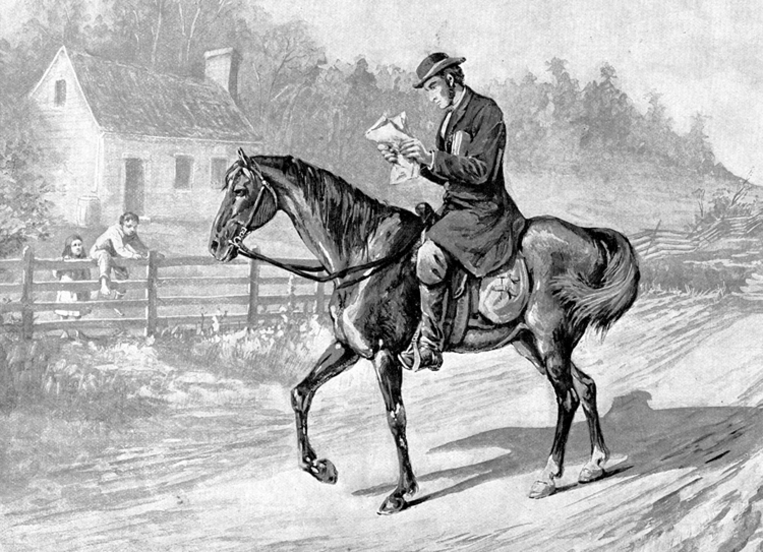 Bishop Taylor on horseback