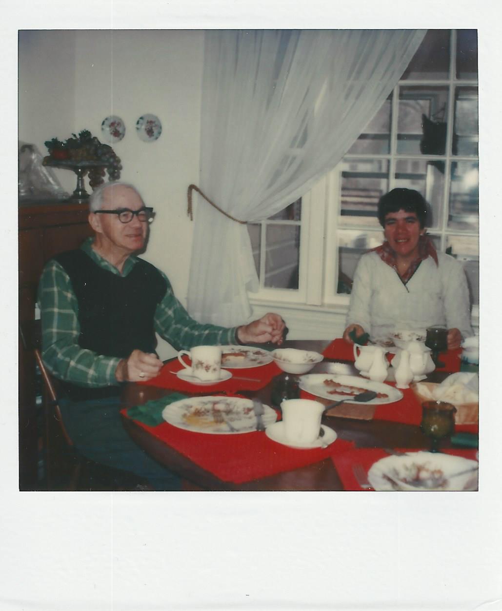 Clare at Christmas dinner