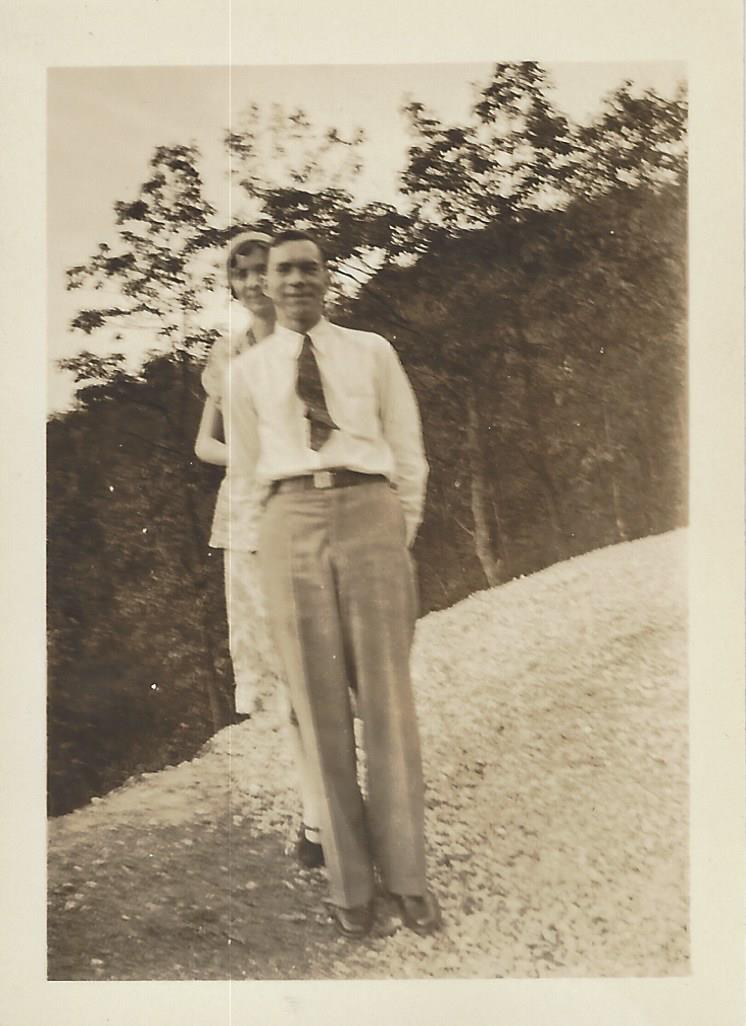 Clare on hillside road