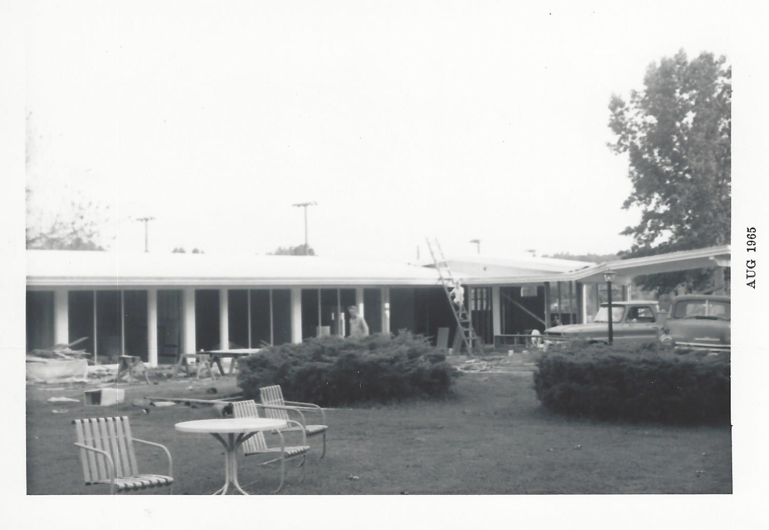 Harry's motel under construction, Selmer, TN, August 1965