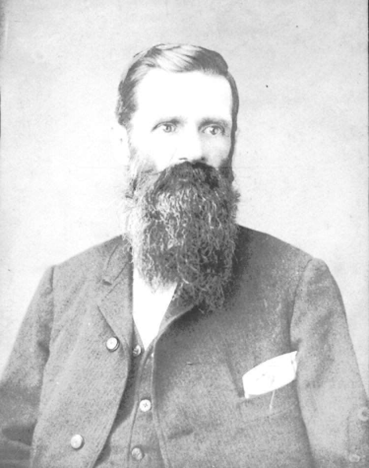 Lanty William Hickman, bearded portrait