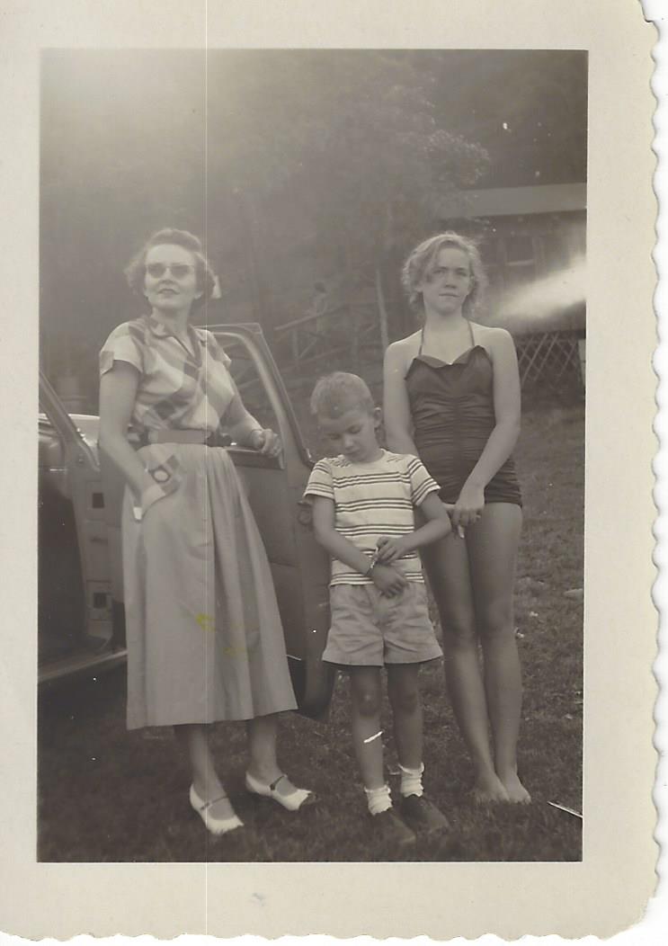 Neva with her children in summer