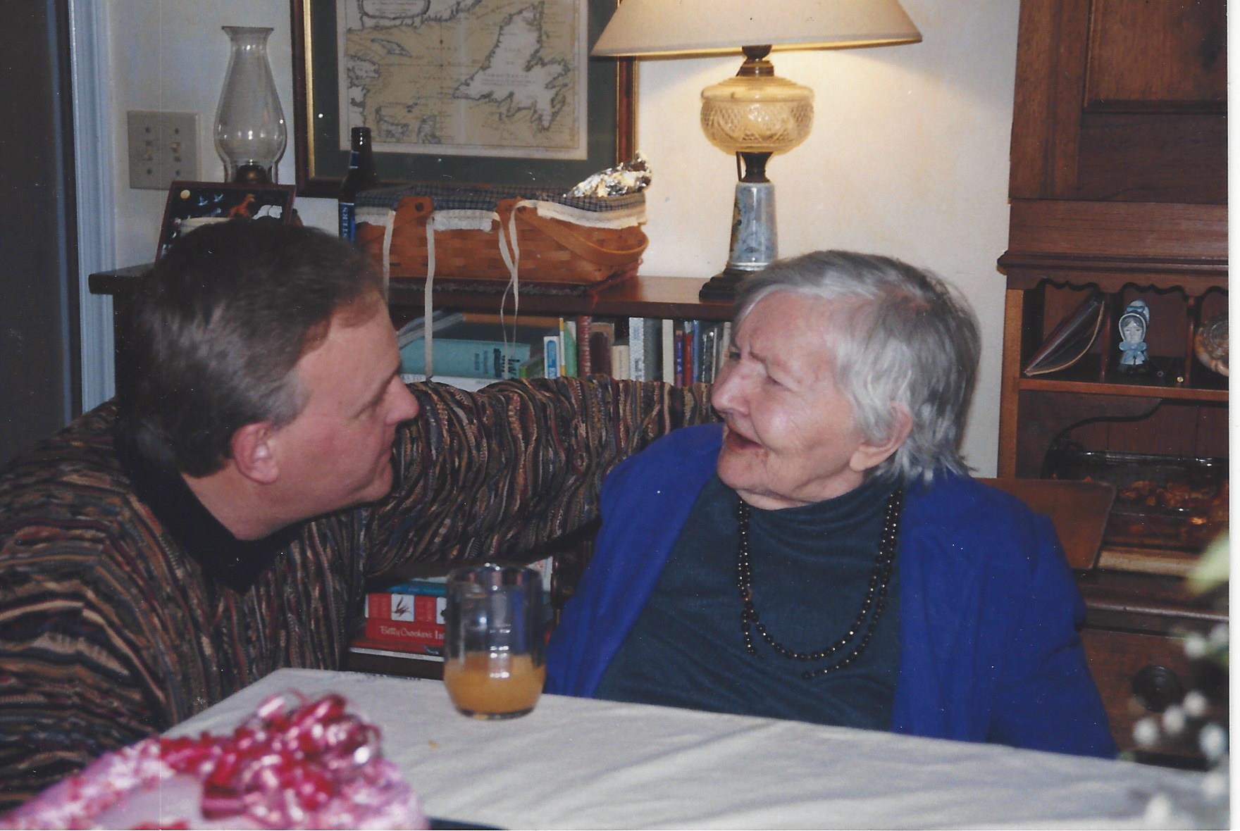 Neva laughing with Pete