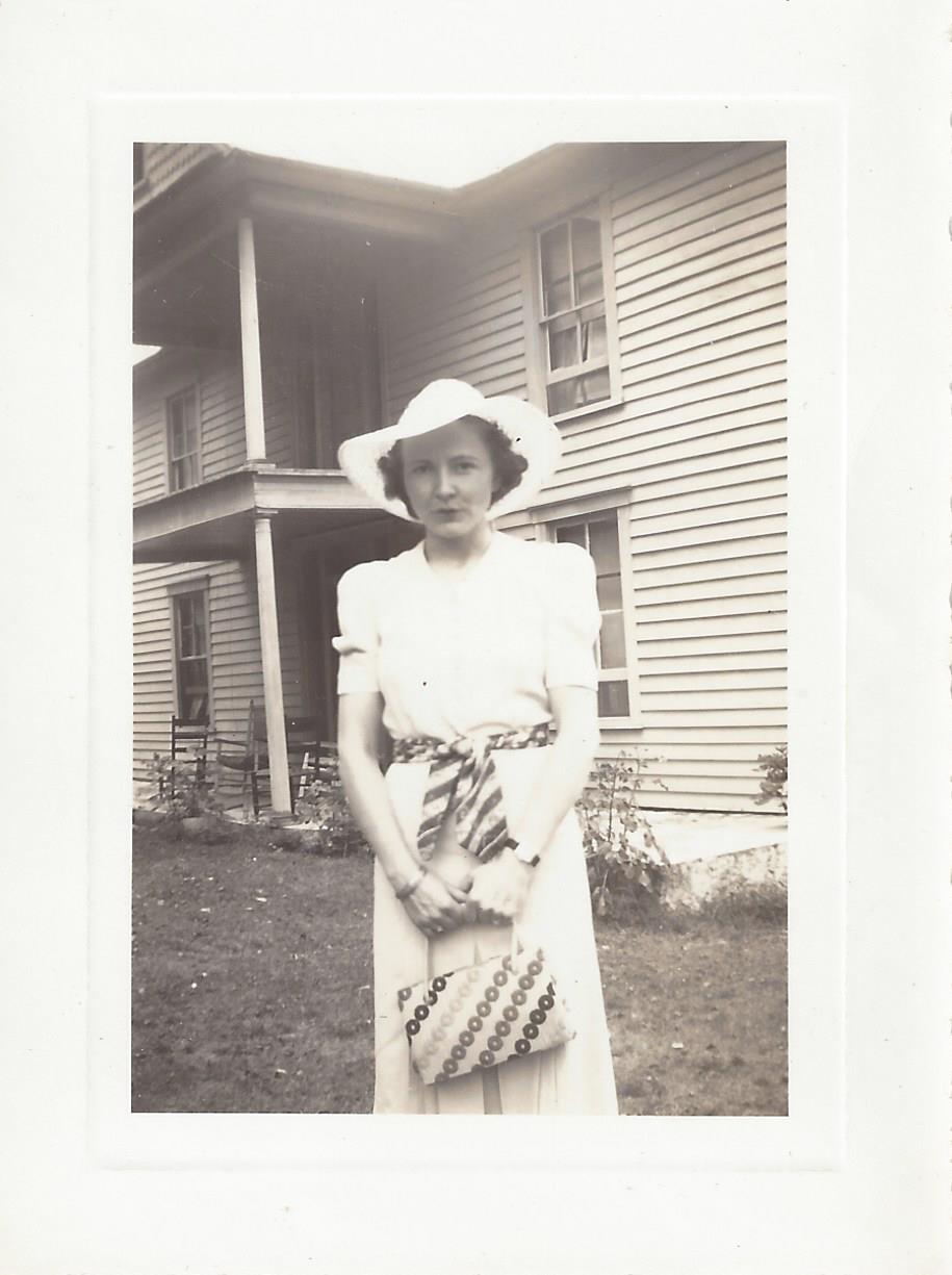 Neva Lee Martin in white dress