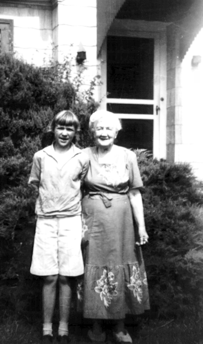 Ollie with granddaughter Ann, 1947