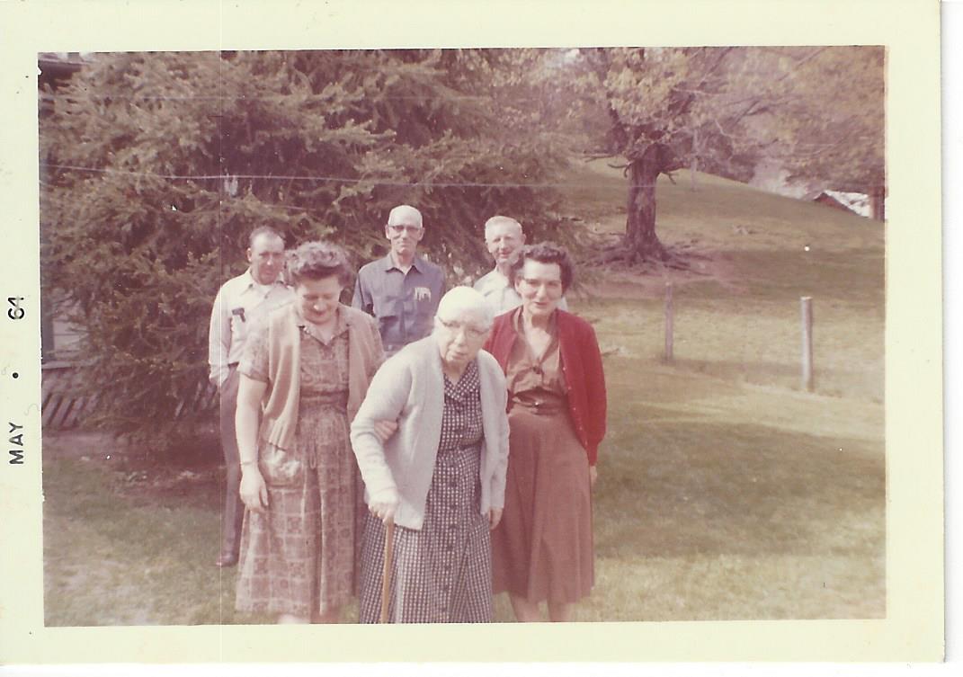 Ollie with family at Back Creek, May 1961
