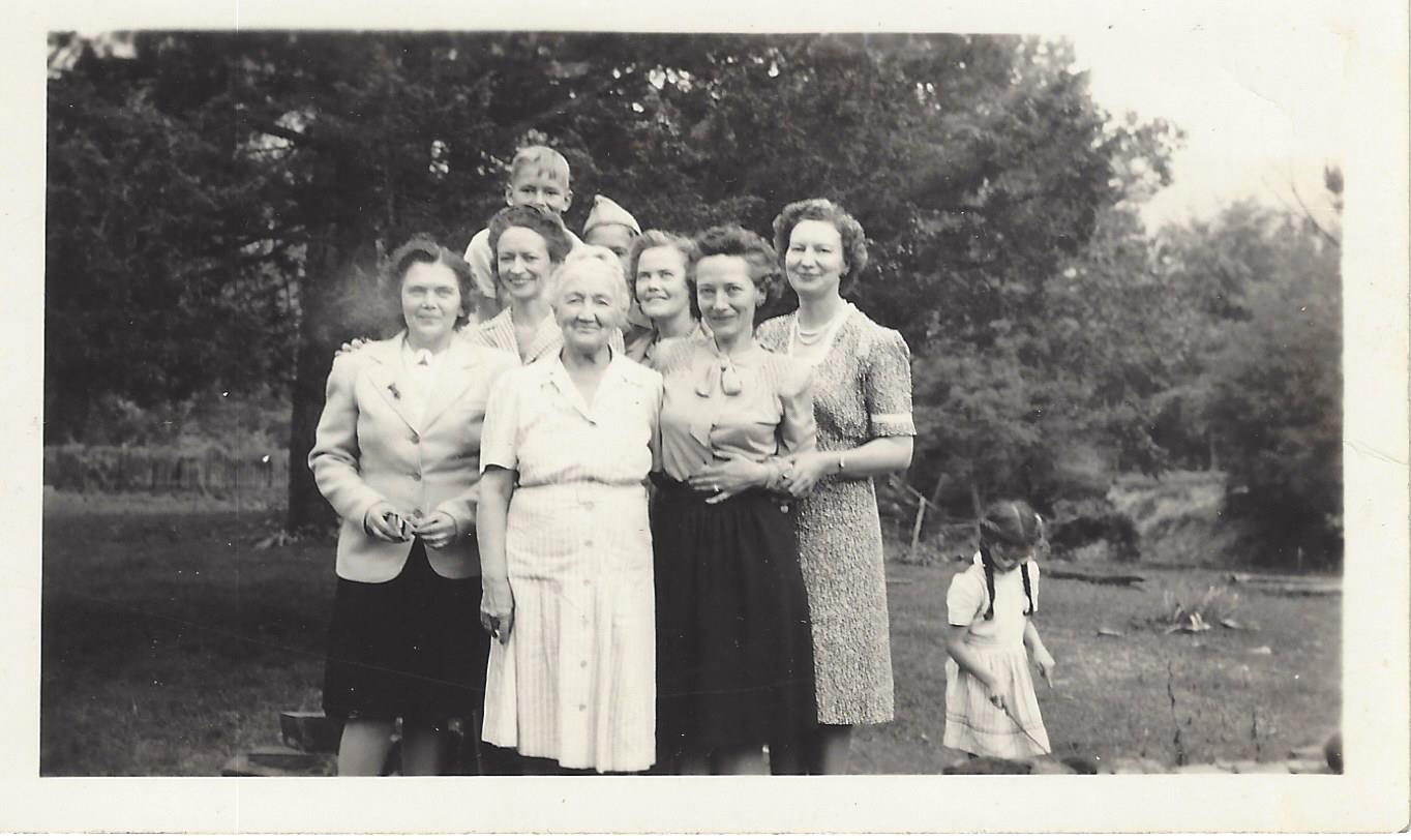 Ollie with her daughters, c. 1940s