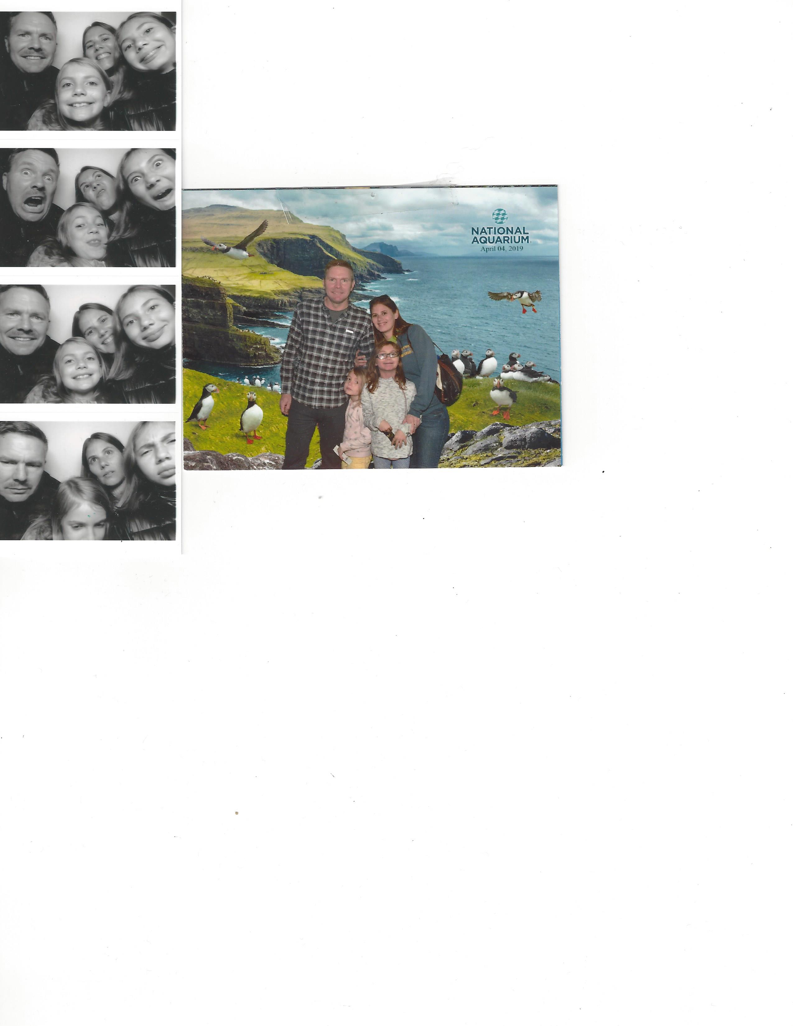 Peter, Evelyn, Ollie, and Hanna at the National Aquarium