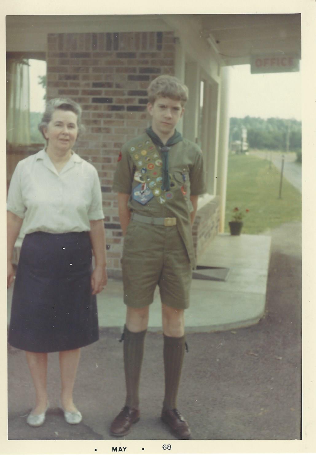 Ralph as Eagle Scout with mother, May 1968