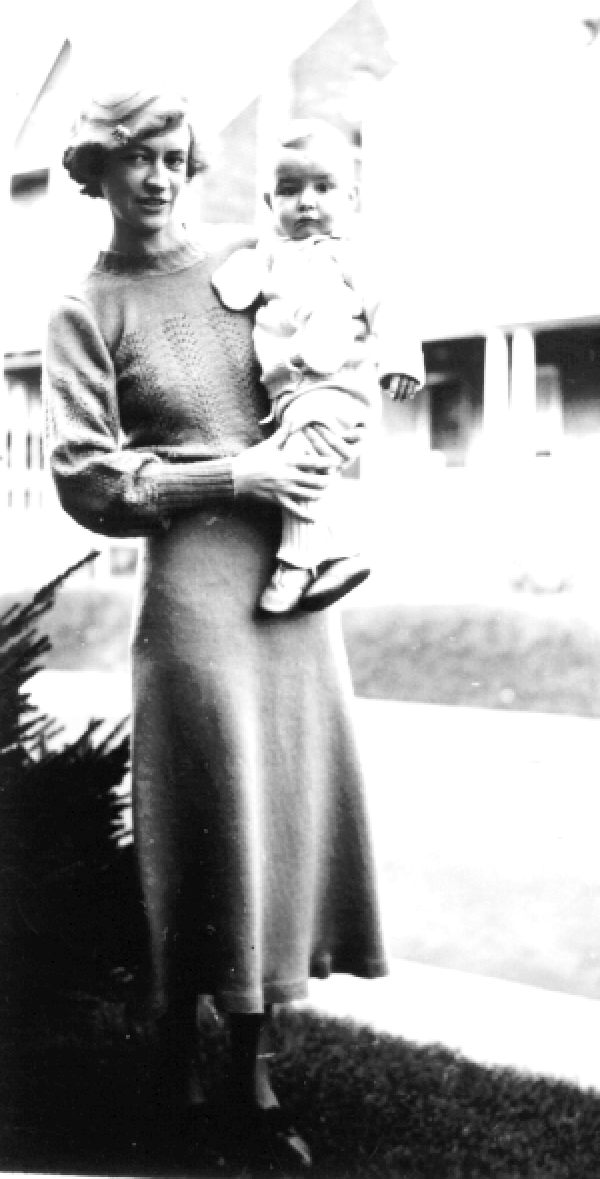 Ruth with baby Bill, 1934