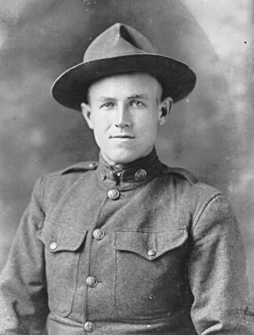 Warren Doc Campbell in WWI uniform, 1917