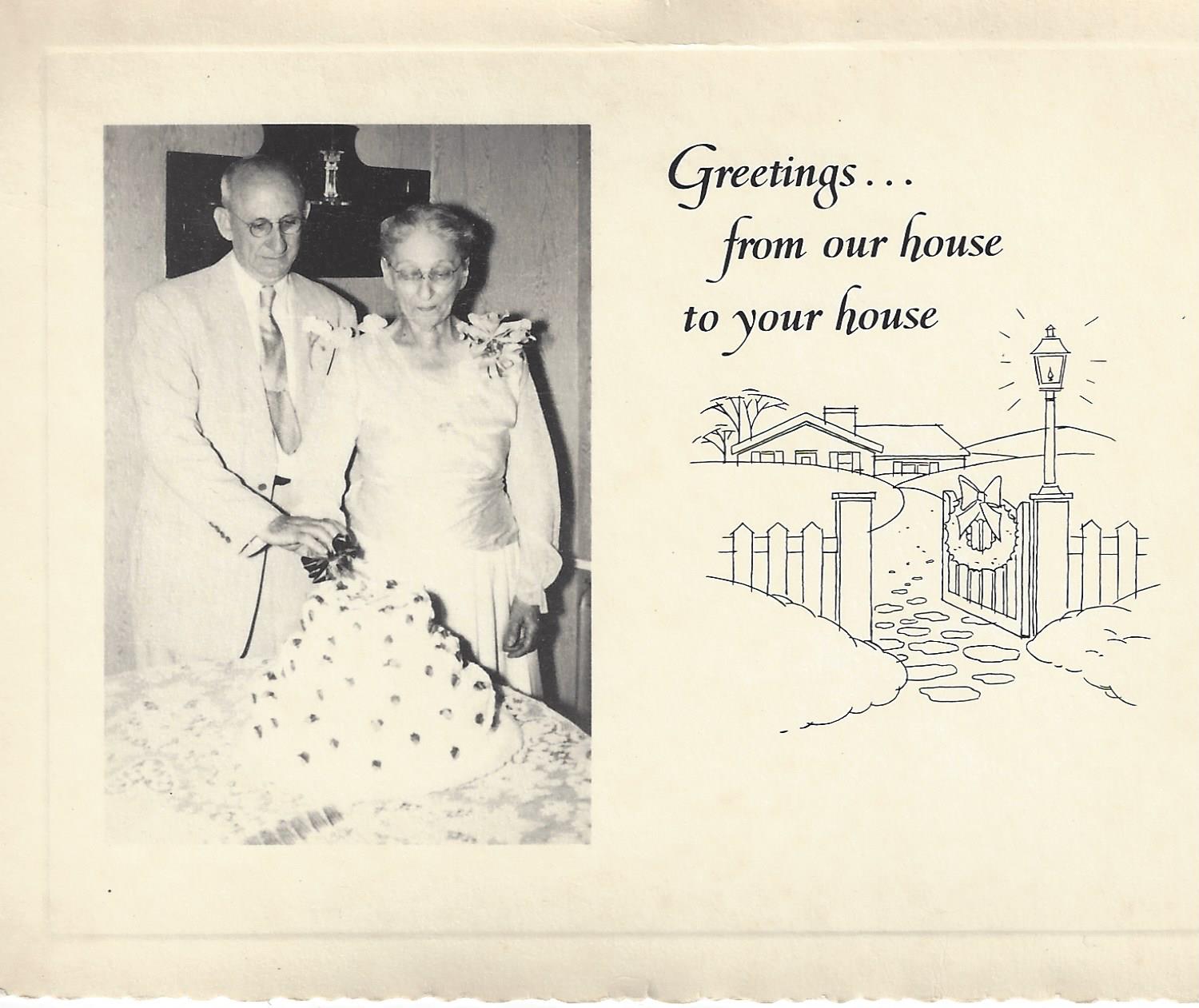 Doc and Virge anniversary greeting card