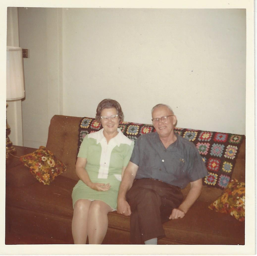 Doc and Virge on the couch, later years