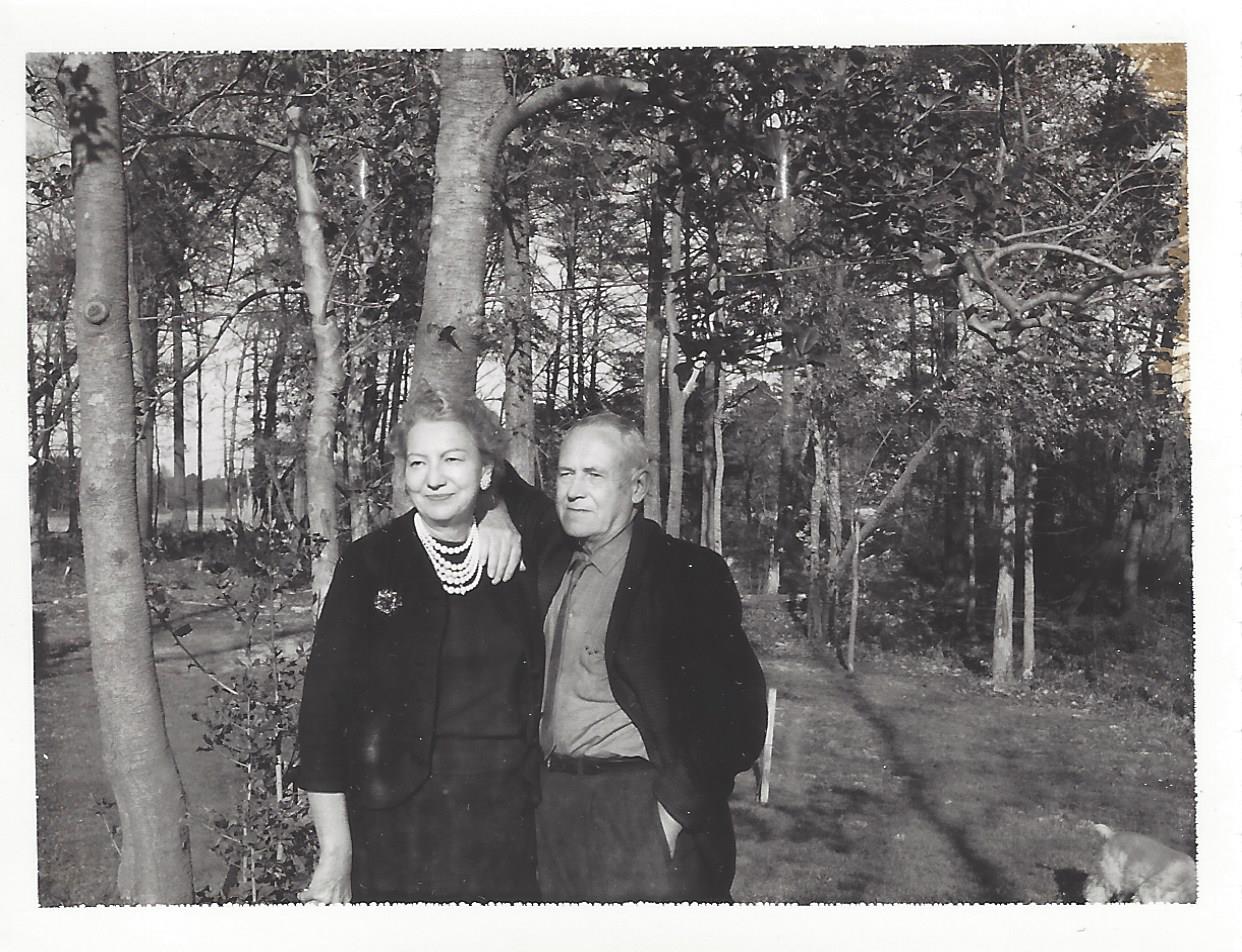 Doc and Virge outside their house